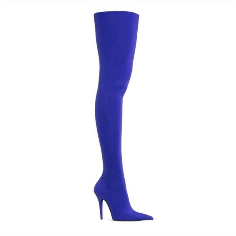 Jeffrey Campbell Gamora Blue Over the Knee Boots 8